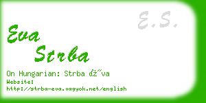 eva strba business card